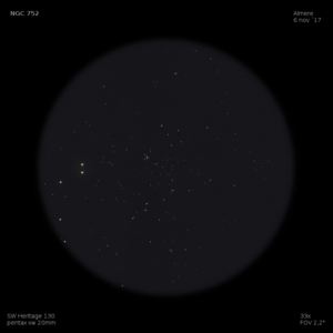 sketch Caldwell 28 NGC 752