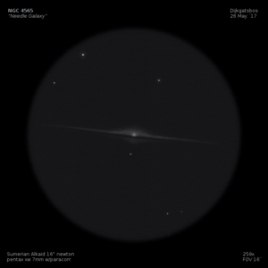 sketch Caldwell 38 NGC 4565 needle galaxy