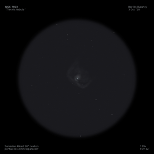sketch Caldwell 4 NGC 7023 iris nebula