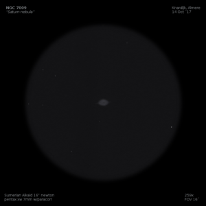 sketch Caldwell 55 NGC 7009 saturn nebula