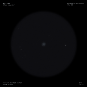 sketch Caldwell 59 NGC 3242 ghost of jupiter