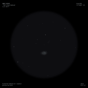 sketch Caldwell 6 NGC 6543 cat eye nebula