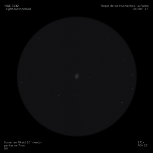 sketch Caldwell 74 NGC 3132 eight burst planetary