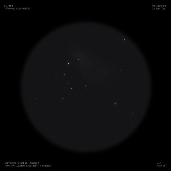 sketch ic 405 flaming star nebula