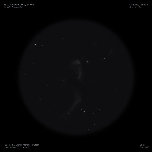 sketch NGC 3576 Little Tarantula