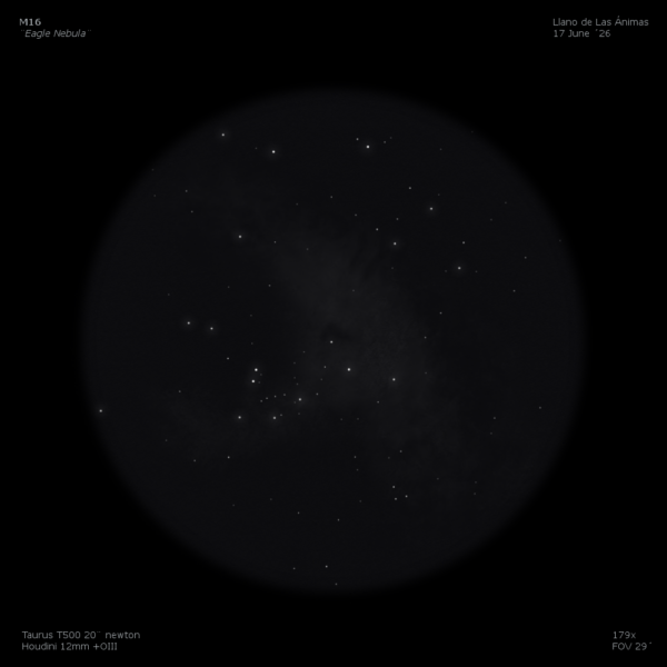 sketch messier 16 m16 eagle nebula