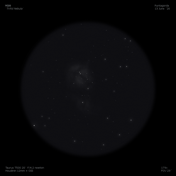 sketch messier 20 m20 trifid nebula