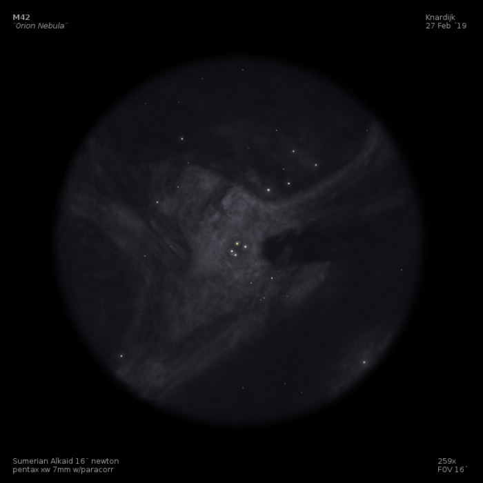 sketch messier 42 m42 orion nebula