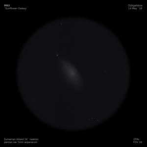 sketch messier 63 m63 sunflower galaxy