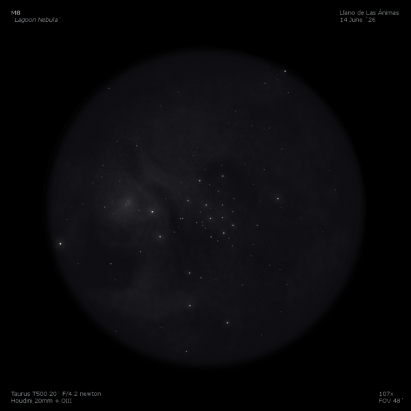 sketch messier 8 m8 lagoon nebula