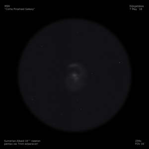 sketch messier 99 m99 coma pinwheel galaxy