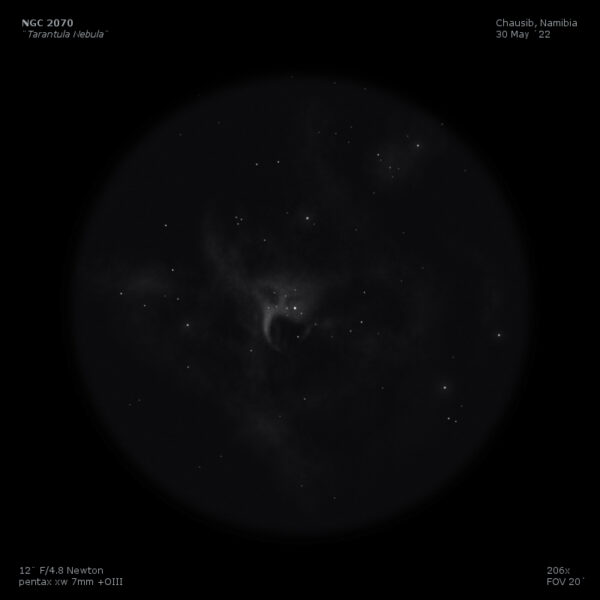 sketch ngc 2070 tarantula nebula