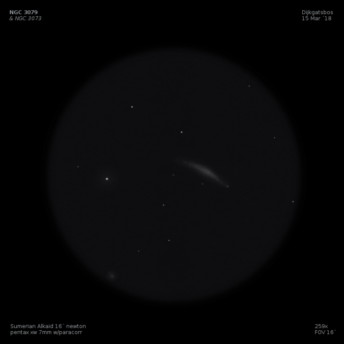 sketch NGC 3079 & NGC 3073