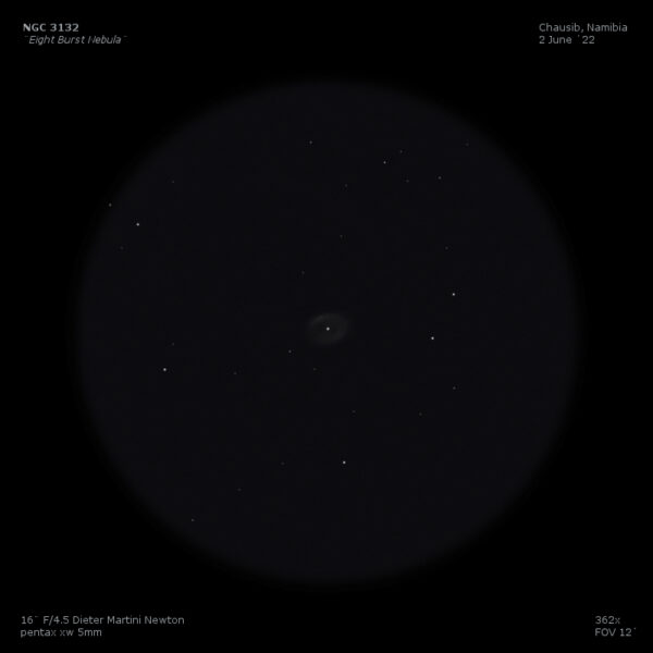 sketch ngc 3132 eight-burst nebula
