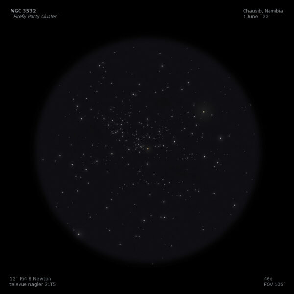 sketch ngc 3532 firefly party cluster