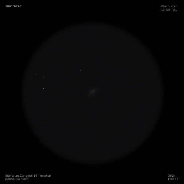 sketch caldwell 40 NGC 3626