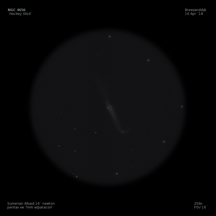 sketch NGC 4656 Hockey Stick