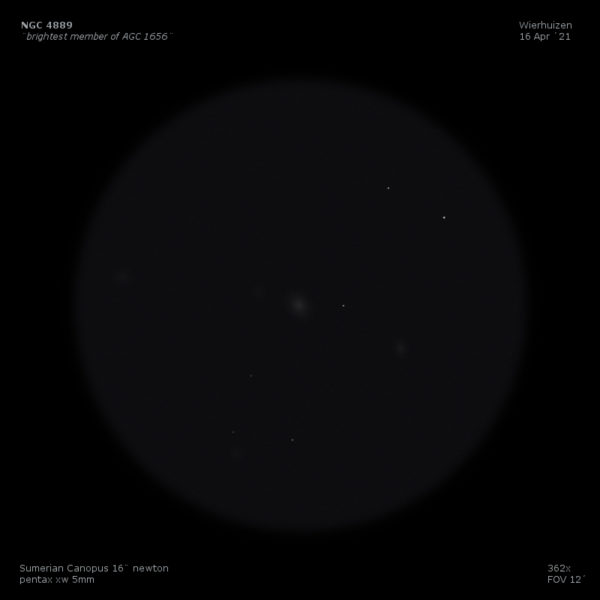 sketch caldwell 35 NGC 4889