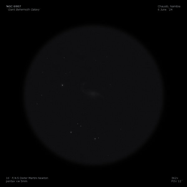 sketch NGC 6907 Giant Behemoth Galaxy