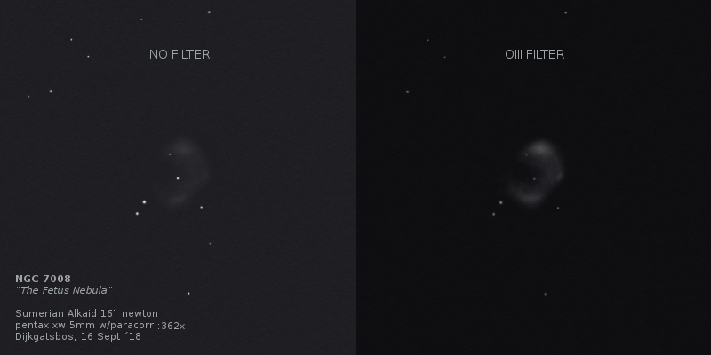 sketch comparison NGC 7008 fetus nebula O3