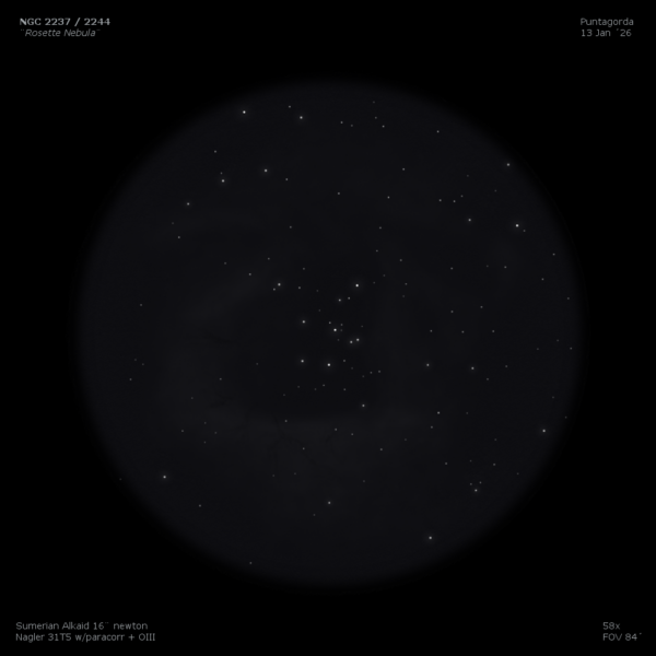 sketch ngc 2237 rosette nebula