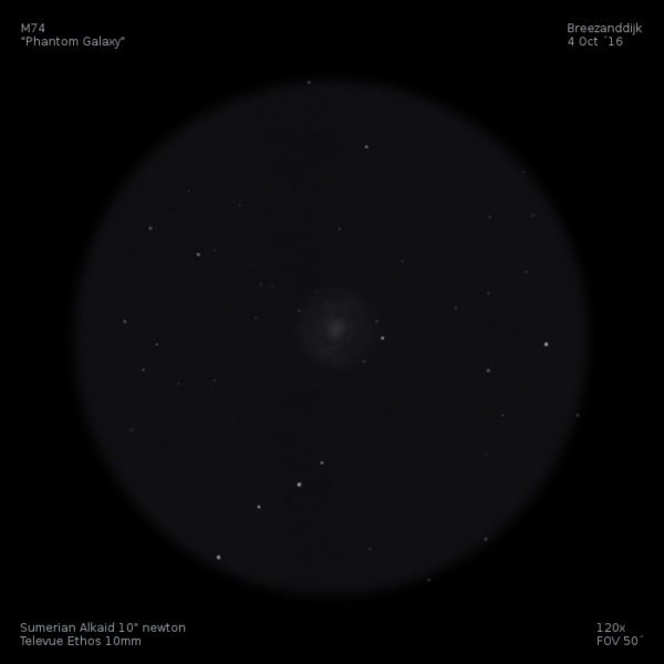 sketch messier 74 m74 phantom galaxy