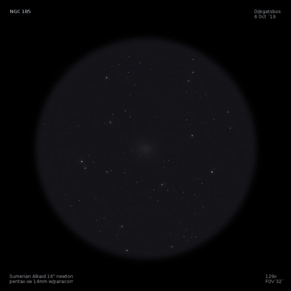 sketch Caldwell 18 NGC 185