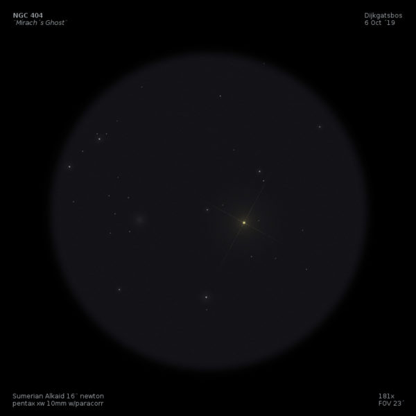 sketch NGC 404 - Mirach's Ghost