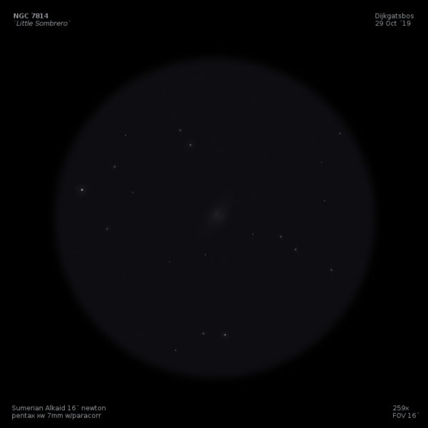 sketch Caldwell 43 NGC 7814
