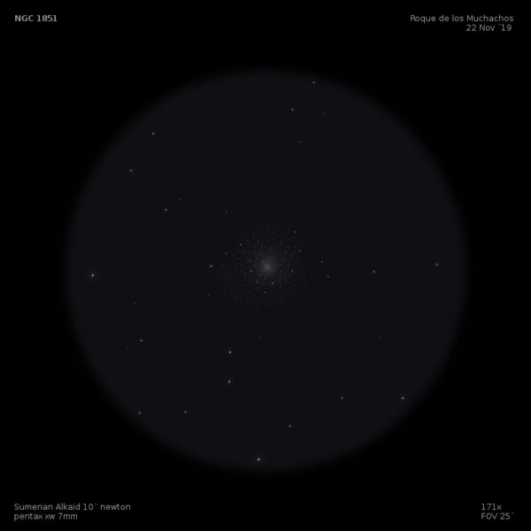 sketch Caldwell 73 NGC 1851