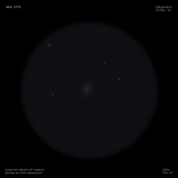 sketch Caldwell 48 NGC 2775