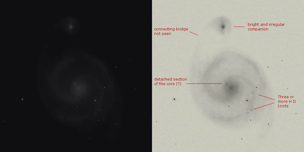 sketch arp 85 m51 ngc 5195 whirlpool galaxy