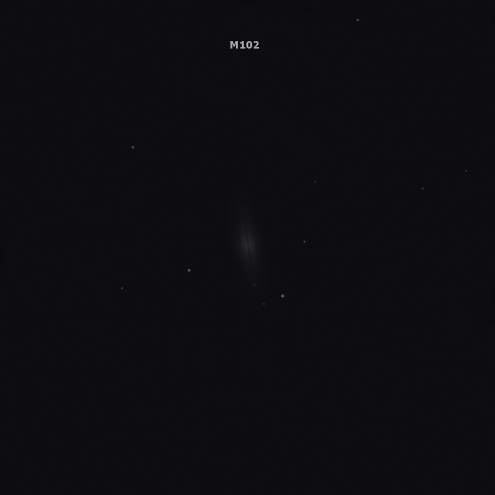 sketch messier 102 m102 spindle galaxy