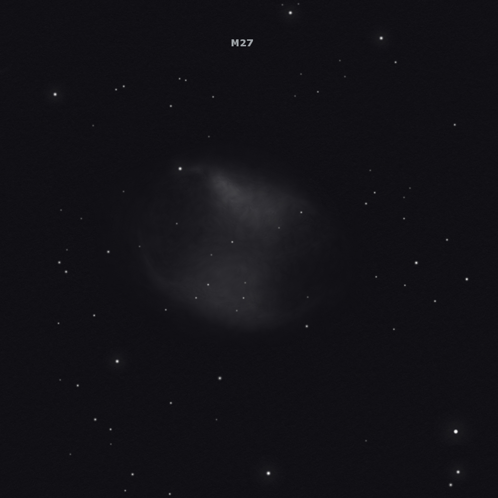 sketch M27 dumbbell nebula