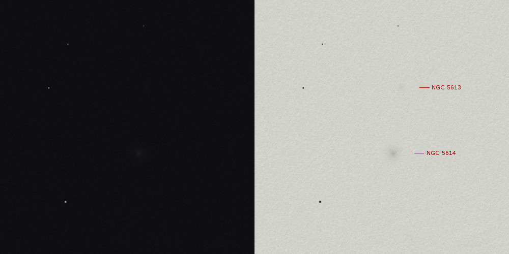 sketch ngc 5613 ngc 5614