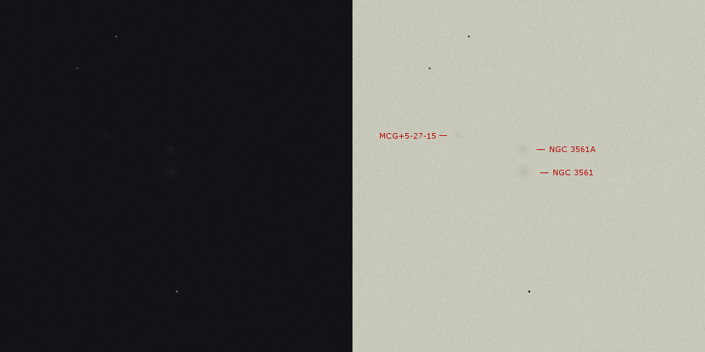 sketch ngc 3561 ambartsumian's knot arp 105