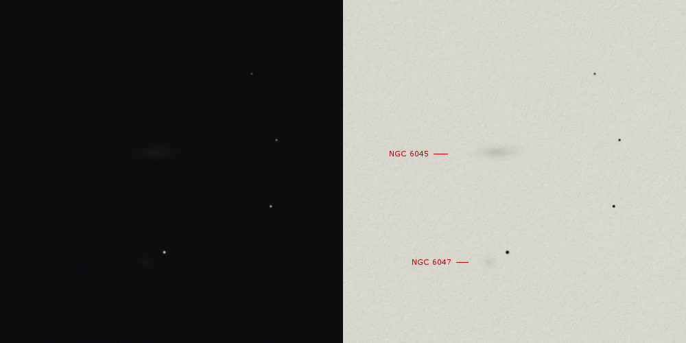 sketch ngc 6045 arp 71